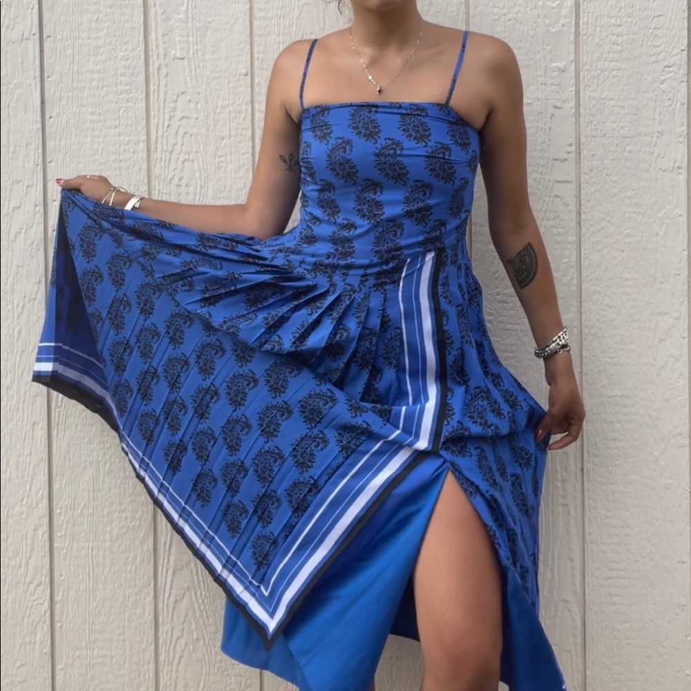 Banana Republic Royal Blue Midi Dress with Slit